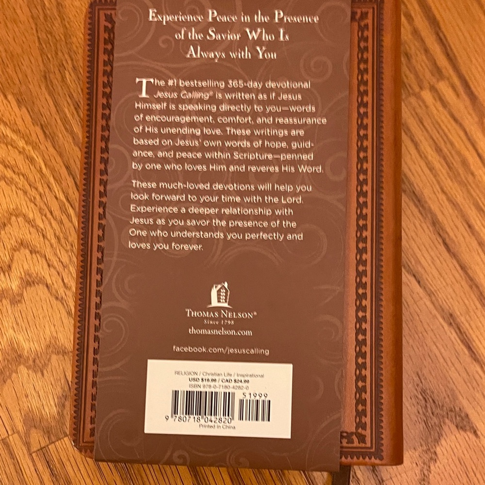 Brown Leather Jesus Calling Book - Picture 3 of 4